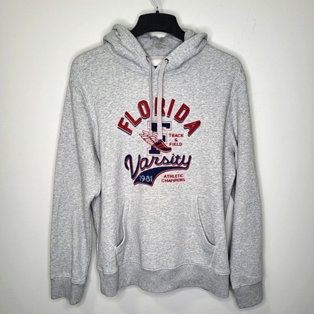 Street Legal Men's Hoodie Size XL Gray Fleece Florida Varsity Track & Field